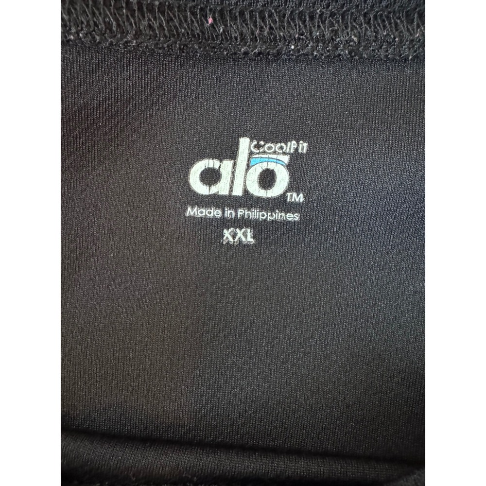 Alo Sport Mens CoolFit Long Sleeve Performance Shirt Black Grey XXL Colorblock - Picture 3 of 8